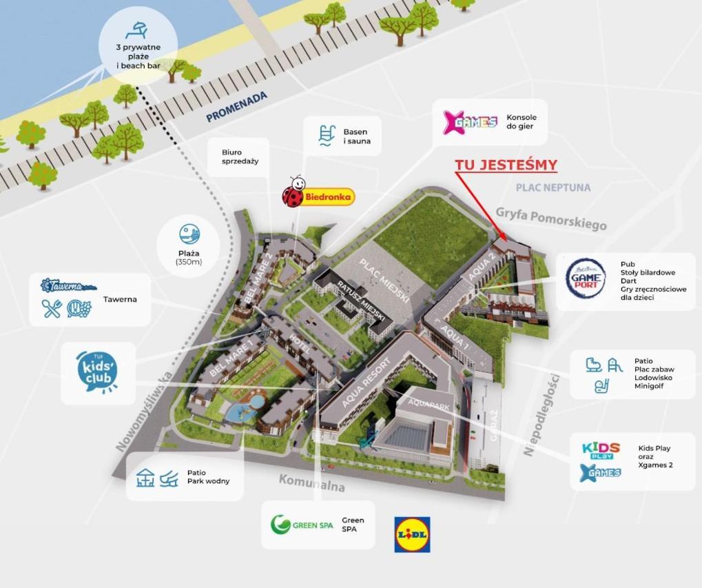 Apartament Bel Mare F 604 Miedzyzdroje Esterno foto